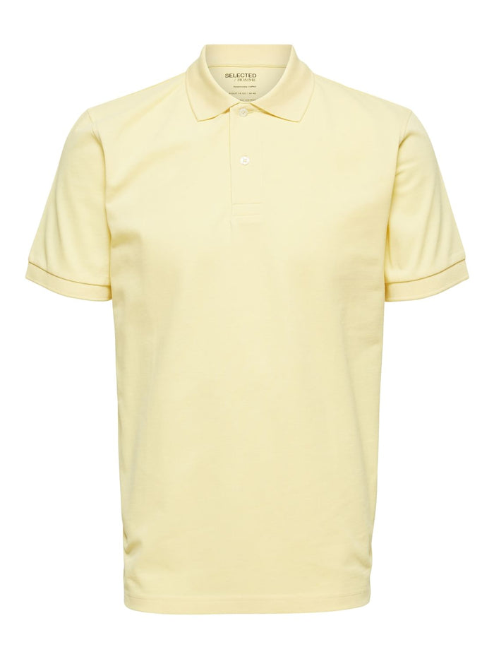 Yellow Organic Cotton Polo Neck T-Shirt