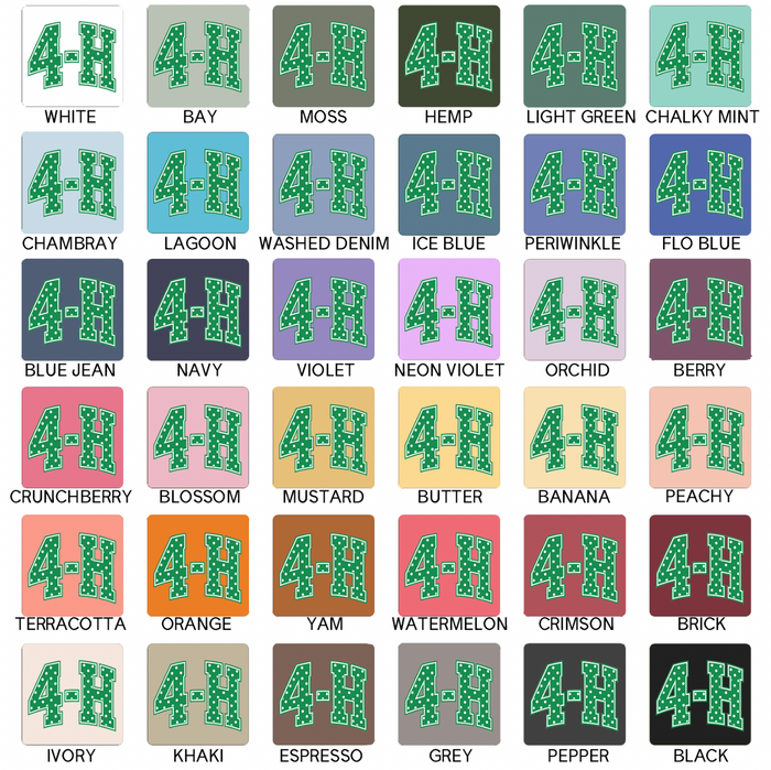 4-H Polka Dot– Comfort Colors T-Shirt