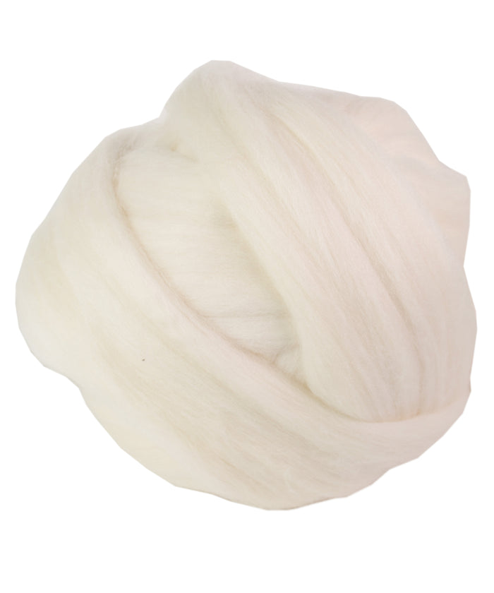 4 oz Targhee Top Ecru-Roving-Alpaca Direct-Alpaca Direct