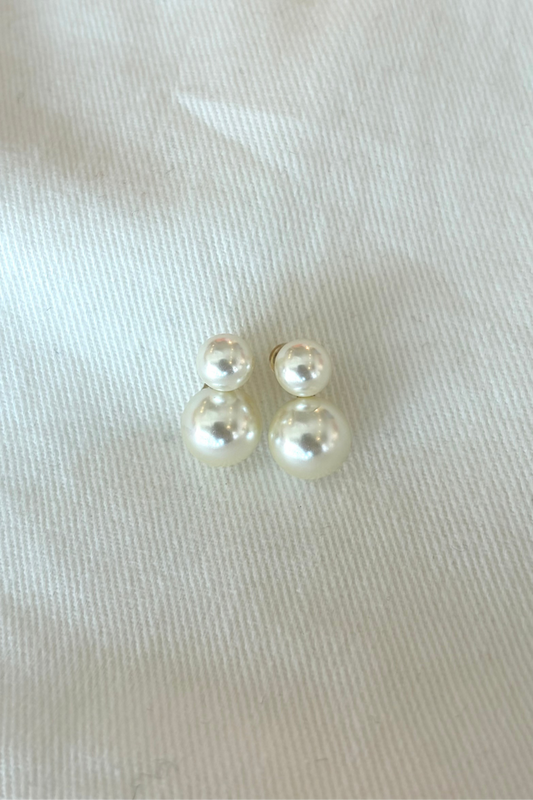 Double Pearl Stud Earring, adeline boutique, dallas boutique, boutique