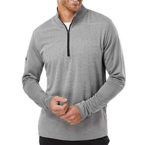 Adidas Heather Block Print Quarter-Zip Pullover
