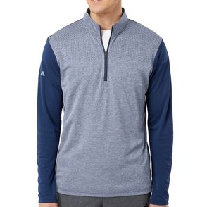 Adidas Heather Block Print Quarter-Zip Pullover