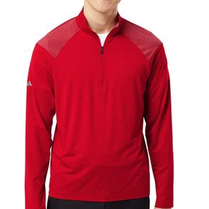 Adidas Shoulder Stripe Quarter-Zip Pullover