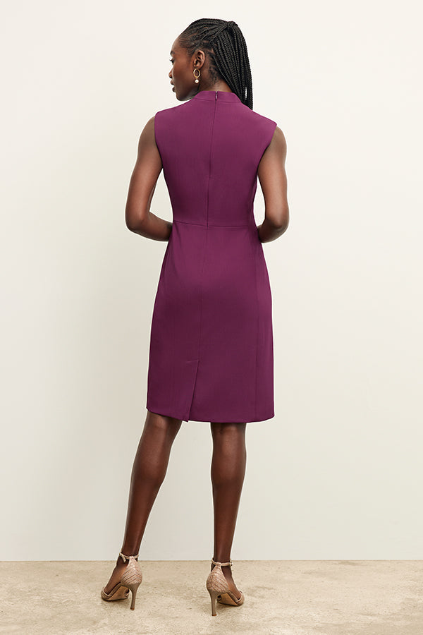 front image of a woman wearing the aditi dress in plumberry | Exclude
