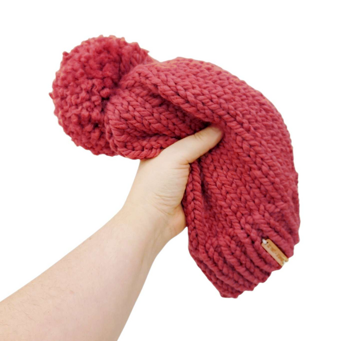 Adult Hat - The Basic Beanie (Raspberry) by Charlie & Luna Co.