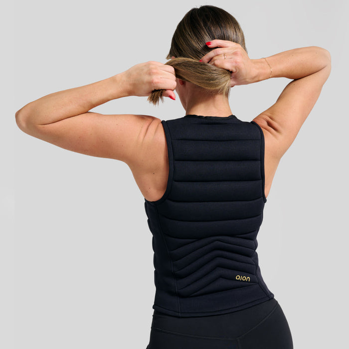 Aion Women's Workout Vest | Black/White Split
