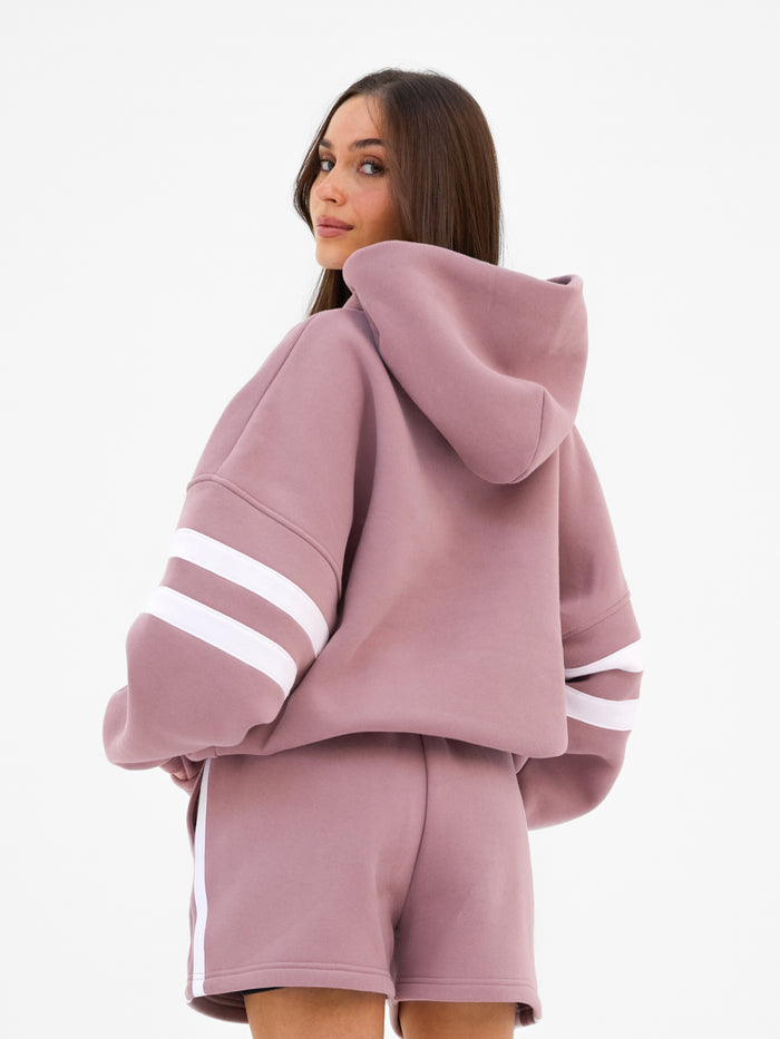 Amber Oversized Hoodie - Dusty Pink