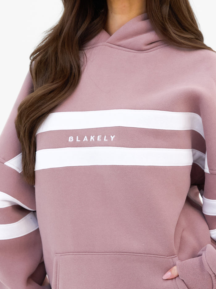 Amber Oversized Hoodie - Dusty Pink