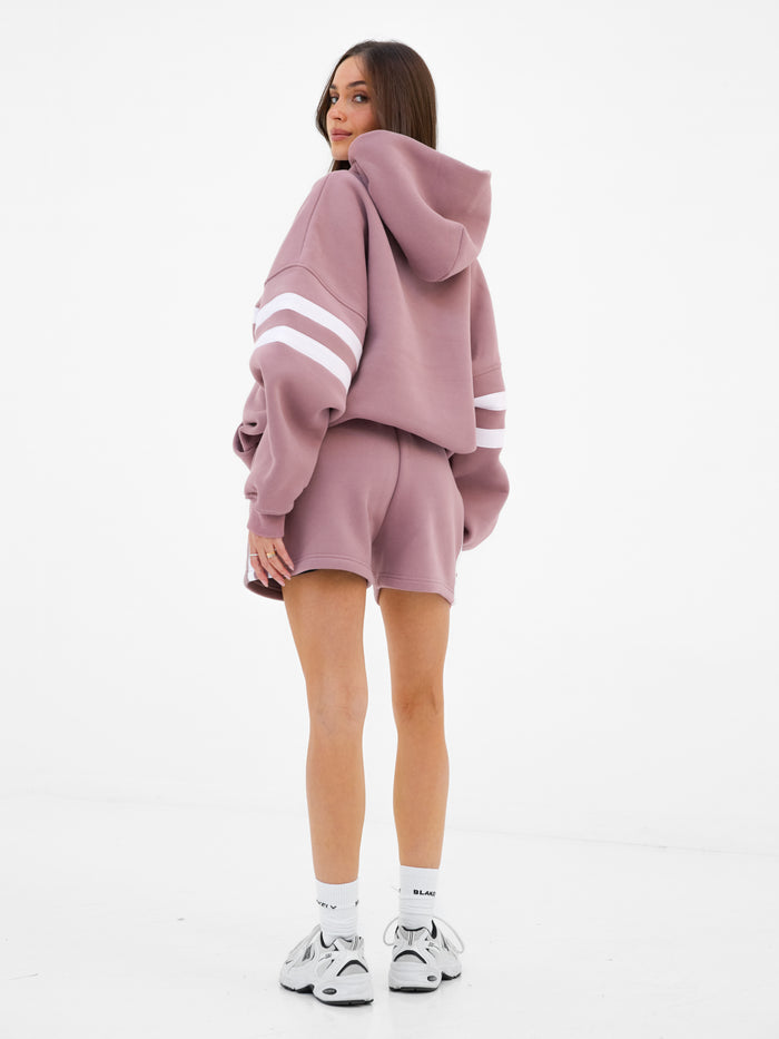 Amber Oversized Hoodie - Dusty Pink