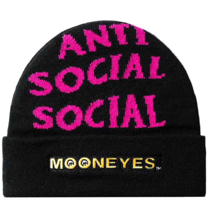 Anti Social Social Club - X Mooneyes Headrush Beanie Hat - Black - Clique Apparel