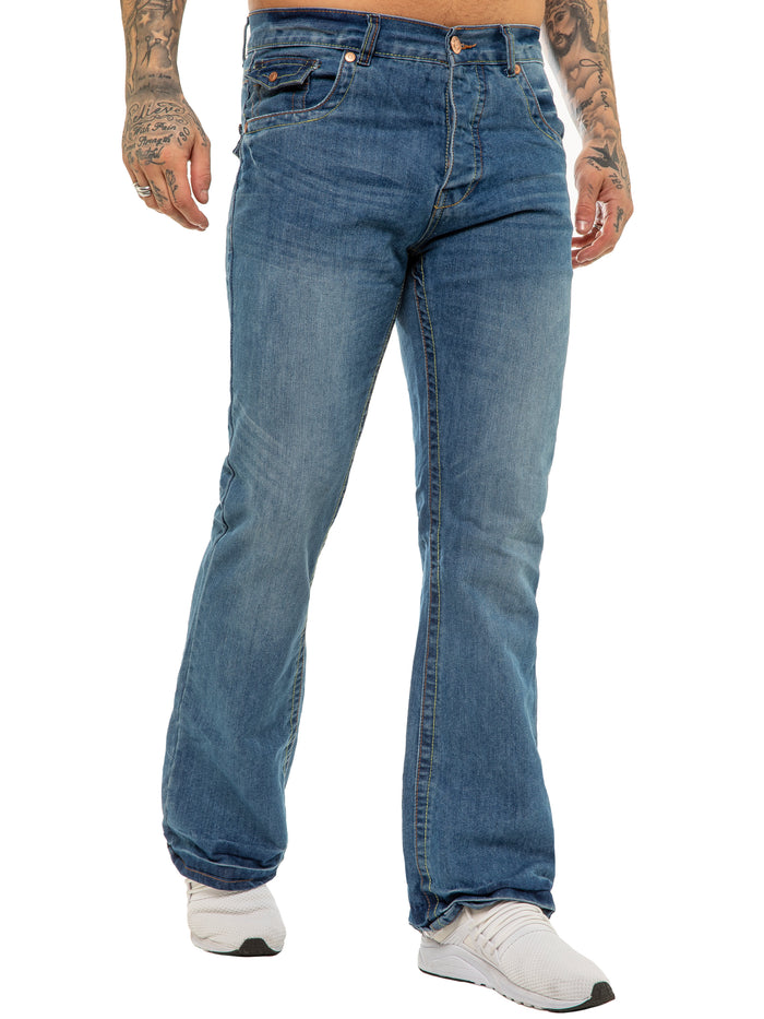 A31 - A42 Men's Classic Boot Cut Denim Jeans | APT Designer Menswear APT RAWDENIM