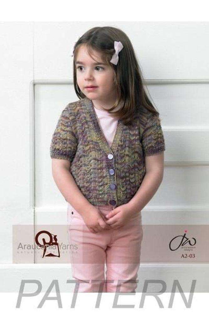 Araucania Yarns Ucayali Child's Lace Short-sleeved Cardigan PATTERN ONLY-Patterns-Knitting Fever-Alpaca Direct