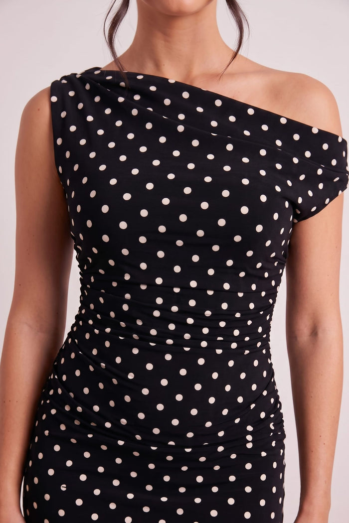 Assymetric Spot Dress
