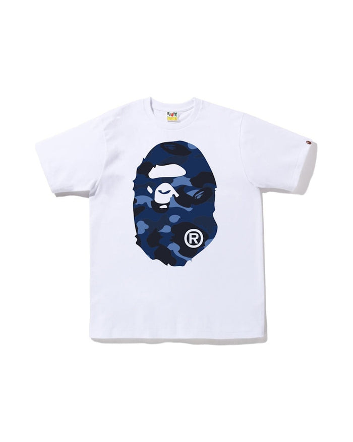 BAPE Color Camo Big Ape Head Tee White Blue
