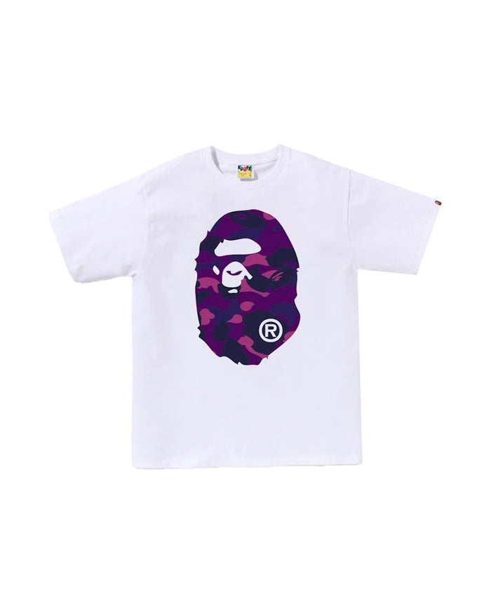 BAPE Color Camo Big Ape Head Tee White/Purple