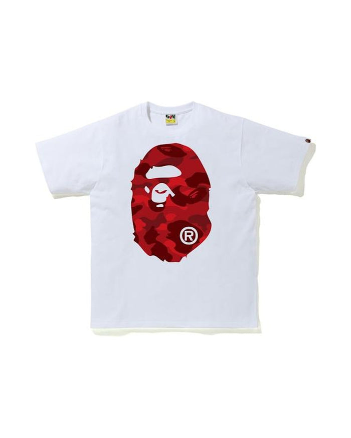 BAPE Color Camo Big Ape Head Tee White/Red