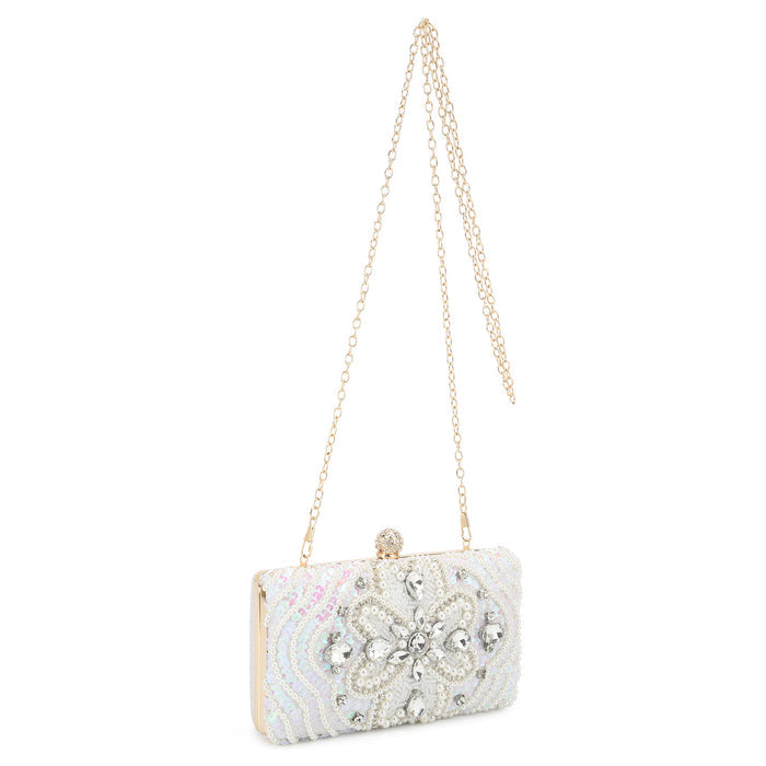 Beads, Rhinestone & Sequins Embellished Evening Bag, Clutch