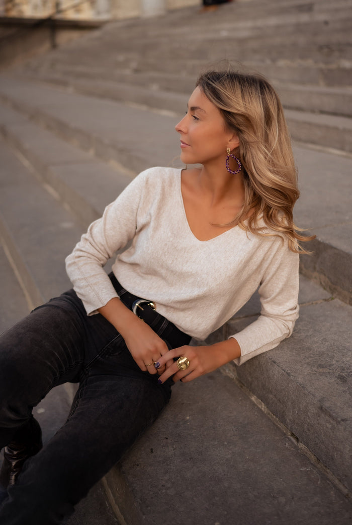 Beige Bouma Thin Sweater