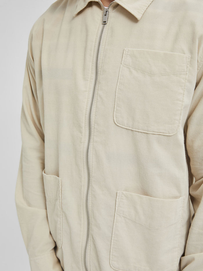Beige Organic Cotton Overshirt