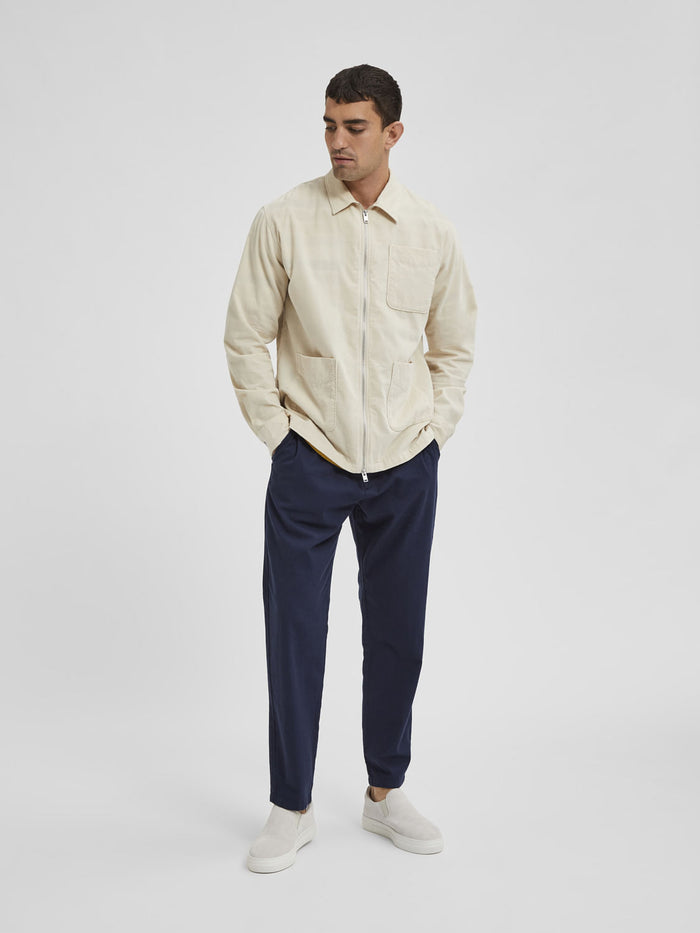 Beige Organic Cotton Overshirt