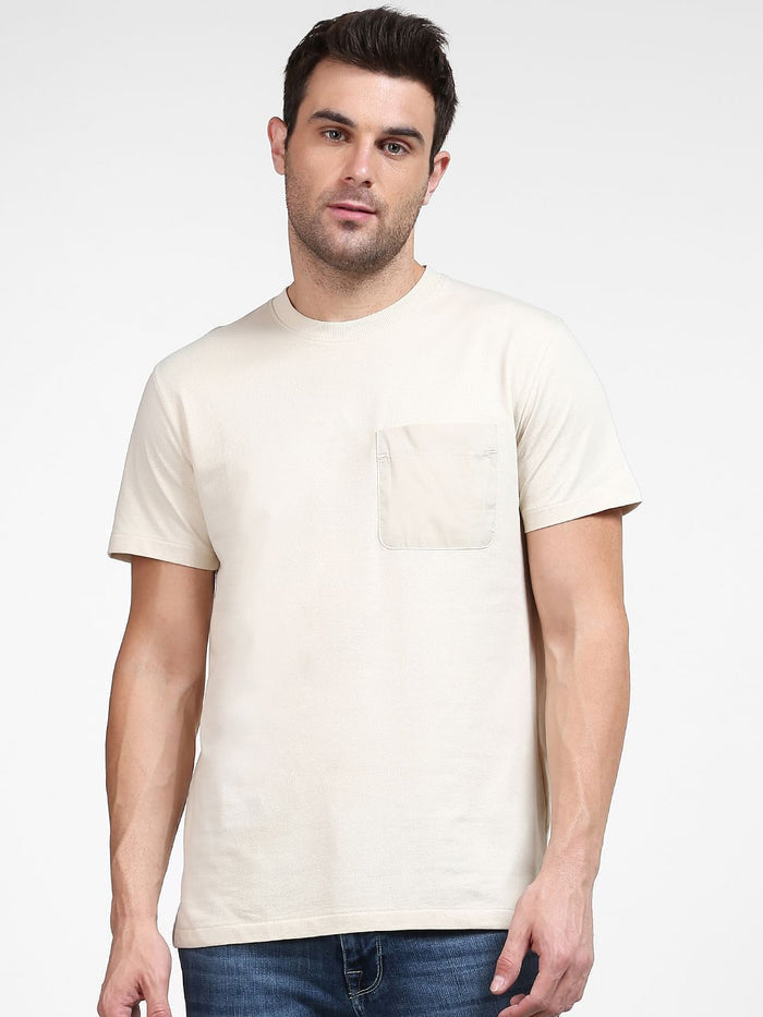 Beige Organic Cotton T-Shirt