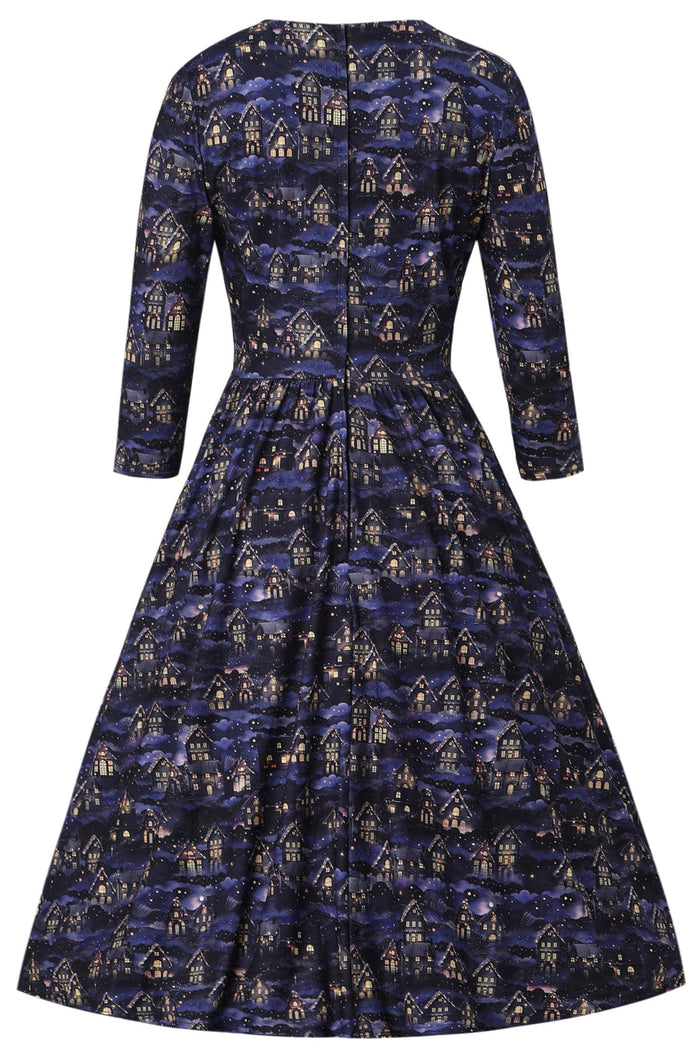 Billie Dress in Snowy Village