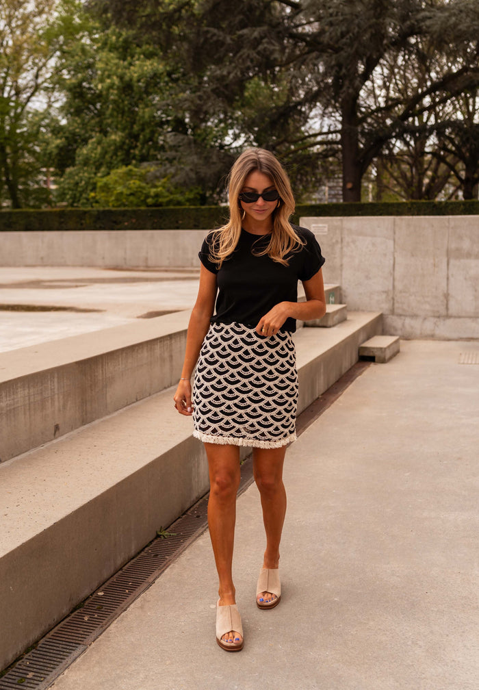 Teresa crochet skirt back view