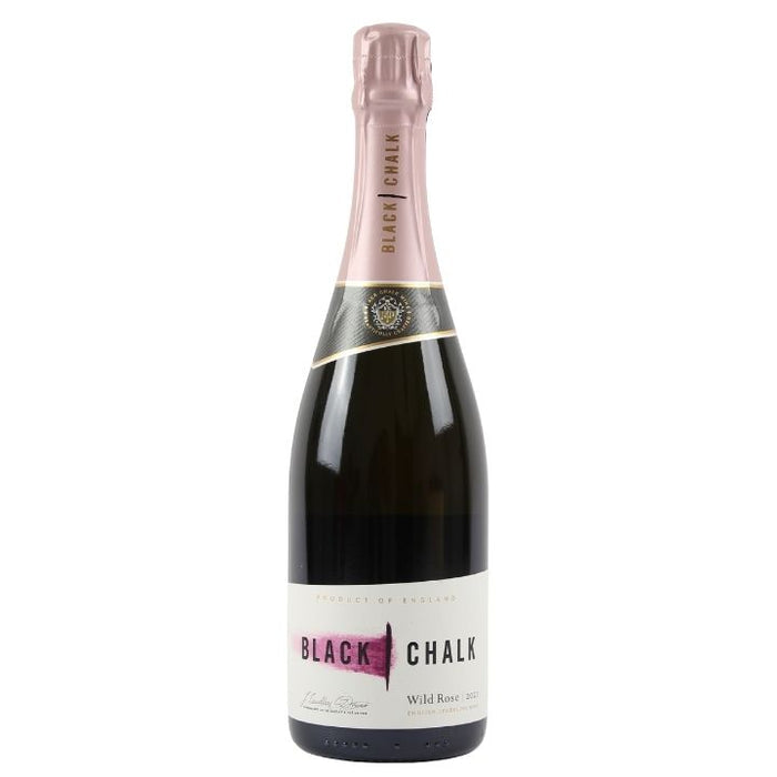 Bottle of Black Chalk Wild Rose Rosé on a white background