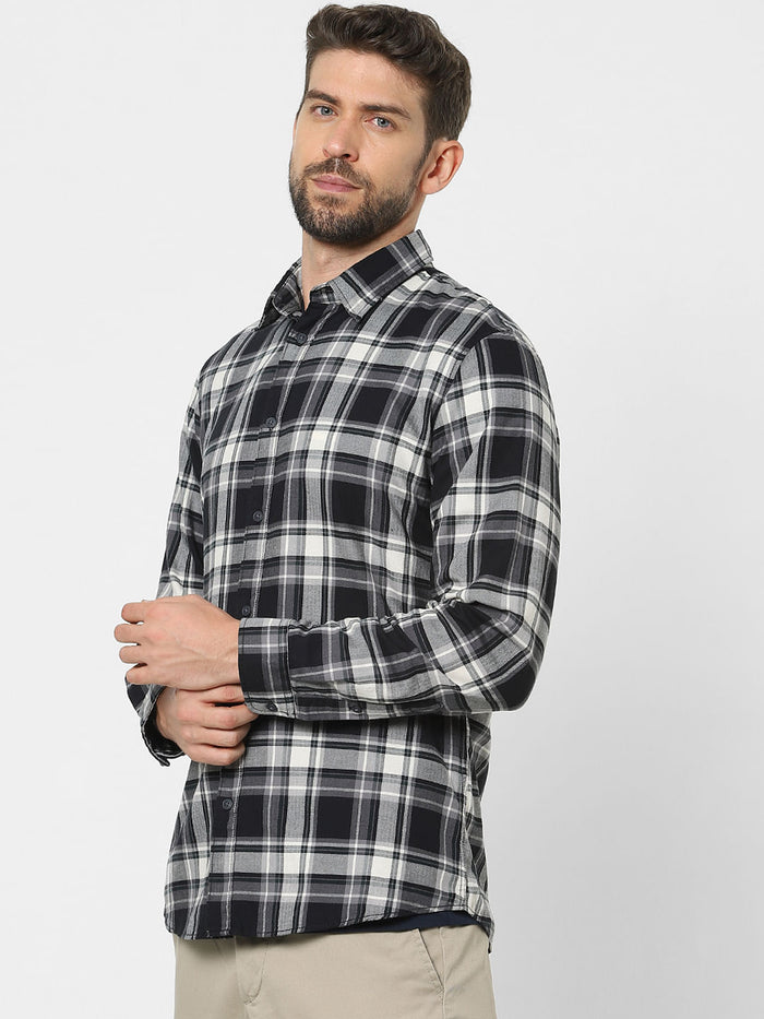 Black Check Organic Cotton Full Sleeves Shirt
