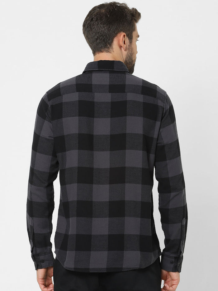 Black Check Organic Cotton Full Sleeves Shirt