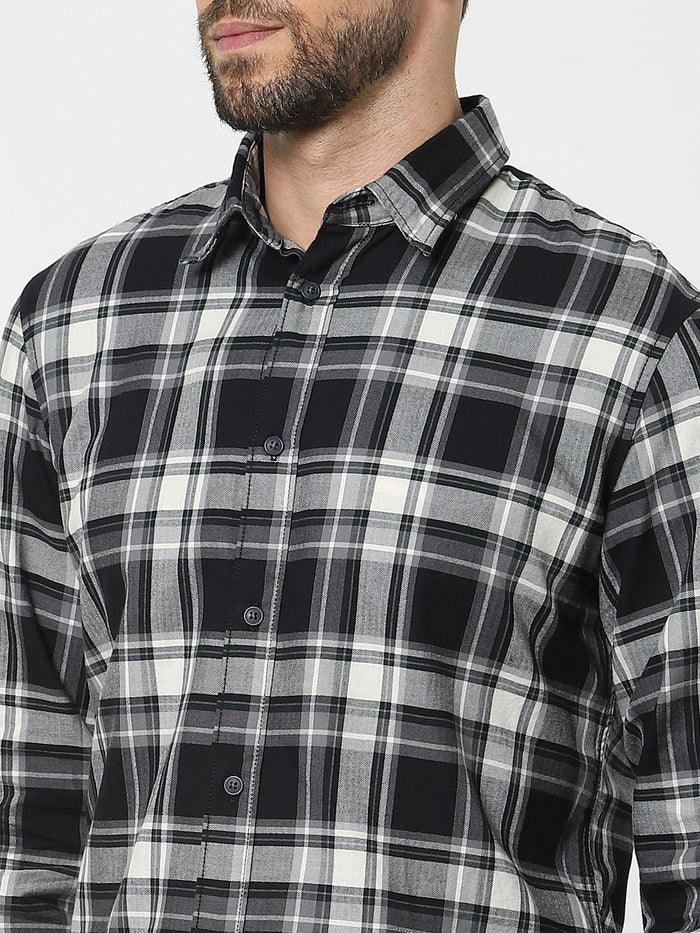 Black Check Organic Cotton Full Sleeves Shirt
