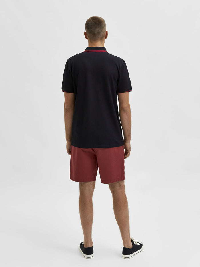 Black Cotton Polo T-Shirt