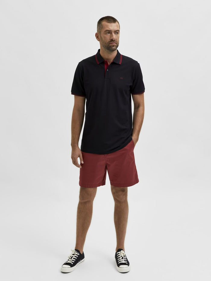 Black Cotton Polo T-Shirt