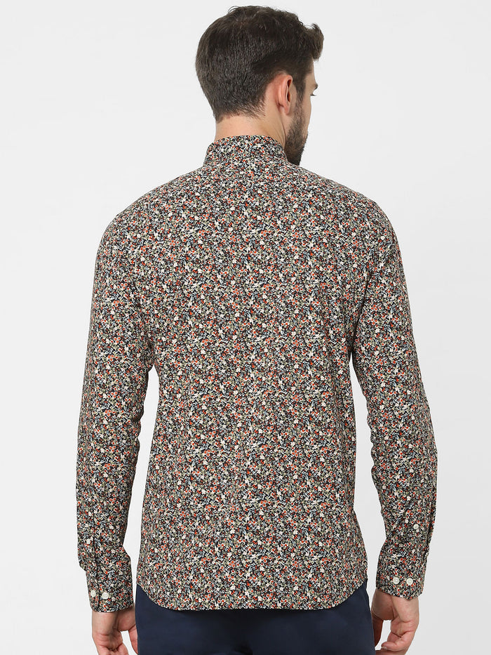 Black Floral Organic Cotton Shirt