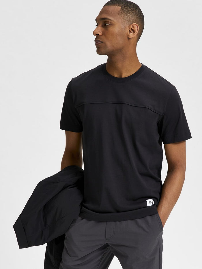Black Organic Cotton Crew Neck T-Shirt