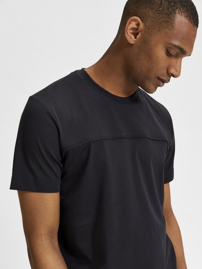 Black Organic Cotton Crew Neck T-Shirt