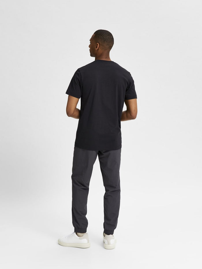 Black Organic Cotton Crew Neck T-Shirt