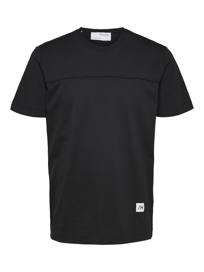 Black Organic Cotton Crew Neck T-Shirt