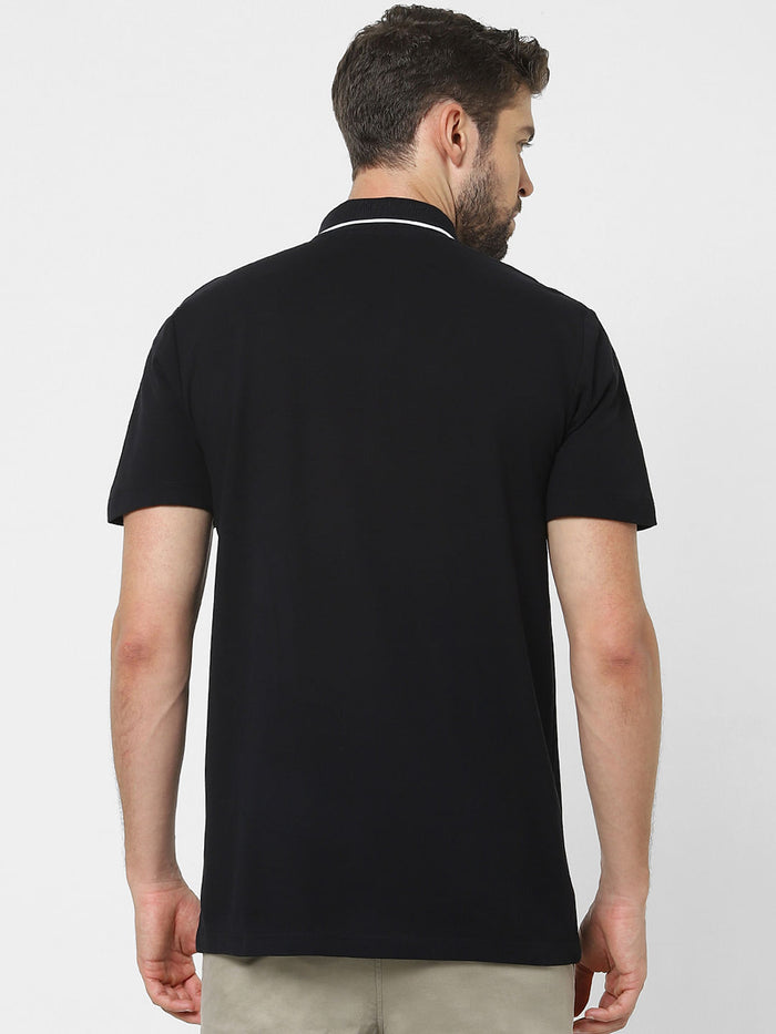 Black Organic Cotton Polo T-Shirt