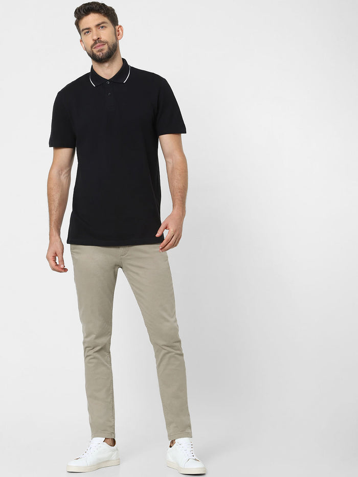 Black Organic Cotton Polo T-Shirt