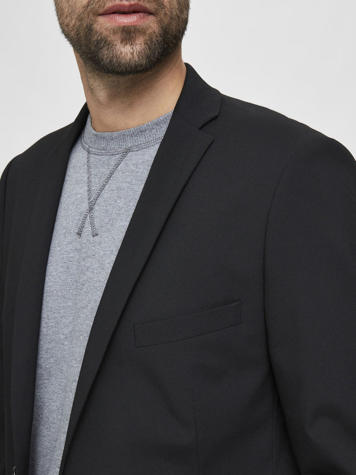 Black Slim Fit Suit Blazer