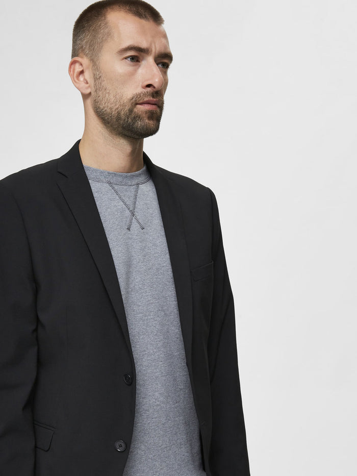 Black Slim Fit Suit Blazer