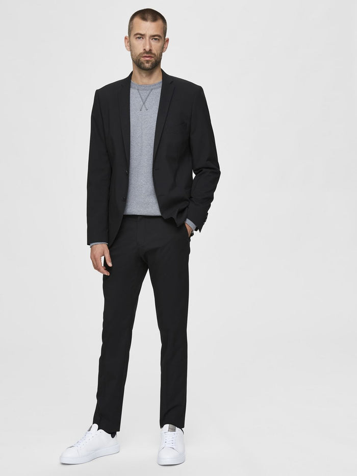Black Slim Fit Suit Trousers