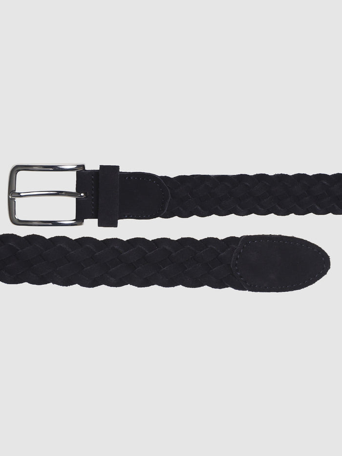 Black Suede Braided Belt