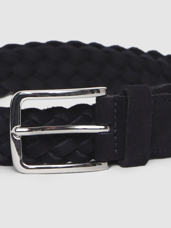Black Suede Braided Belt