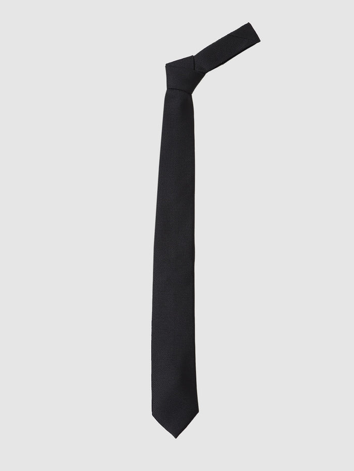 Black Textured Tie