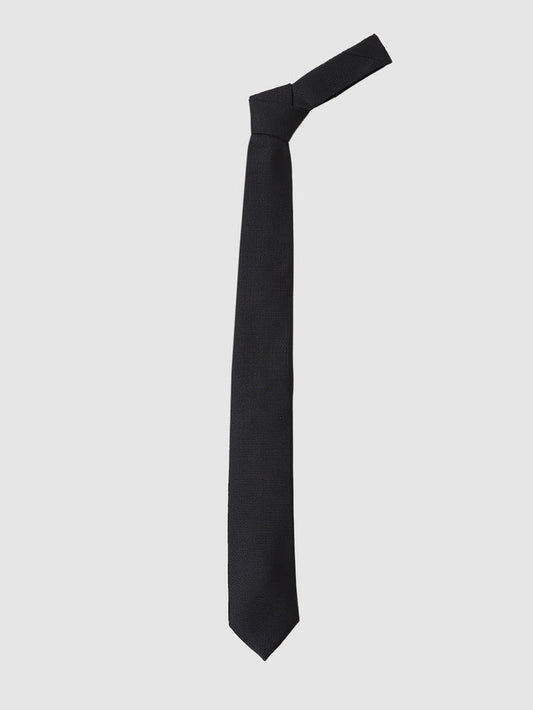 Black Textured Tie