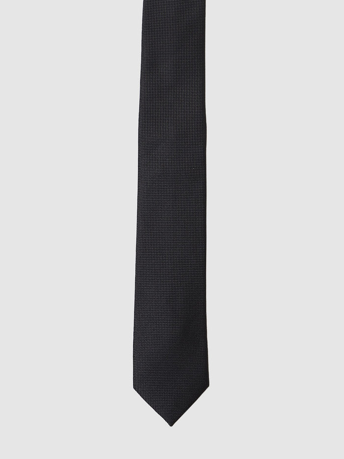 Black Textured Tie