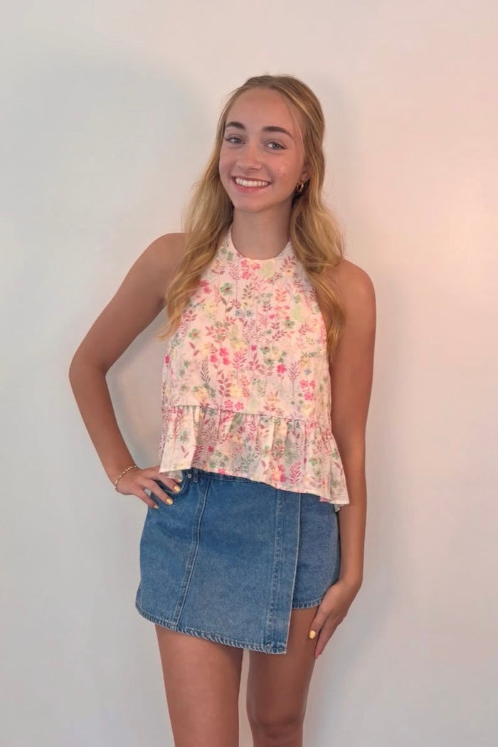 Bloom Halter Top (Pink)