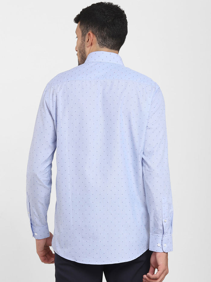 Blue Button-Down Formal Shirt